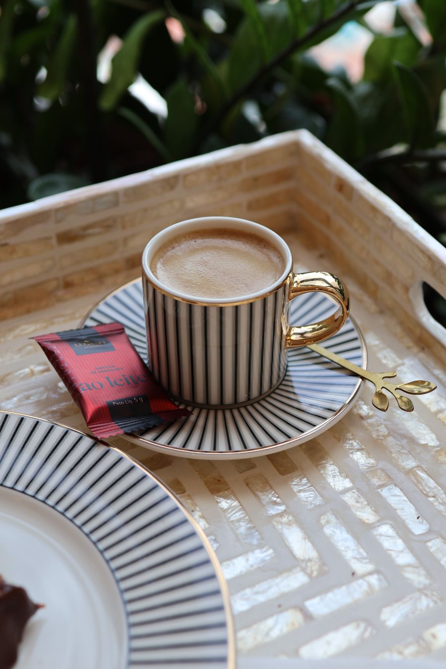 Café servido na recepção